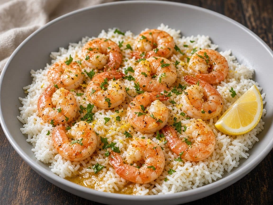 Garlic Butter Shrimp Skillet